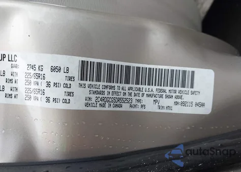 2013 Dodge Grand Caravan Sxt from USA, damaged, VIN 2C4RDGCG5DR552523